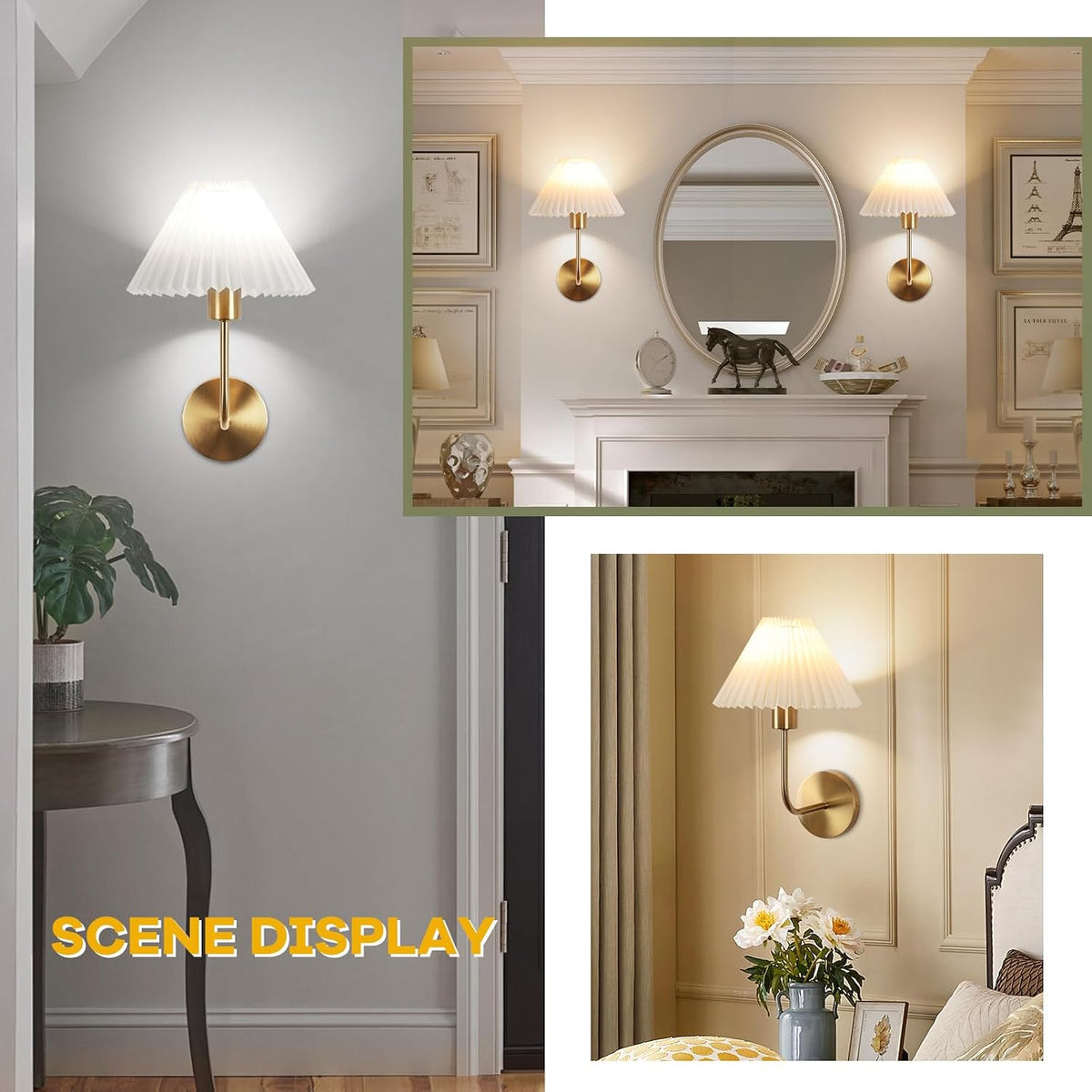 Rechargeable Battery Operated Wall Sconce Sets of 2, 15 Colors Wireless gooseneck Black Wall Lights Fixture with Dimmable Bulbs and Remote, Not Hardwired Wall Mounted Lamps for Bedroom Living Room