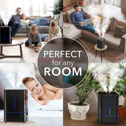 Everlasting Comfort 2.5L Kids Humidifiers for Bedroom - Easy to Clean 24HR Runtime No-Filter Quiet Kids & Baby Humidifier for Nursery, Home, Plants, Allergies, Dry Skin, Congestion, Indoor