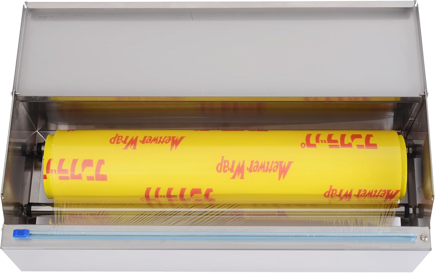 Stainless Steel Food Wrap Dispenser - 18” Commercial Stretch Film Packing Machine with Slide Cutter