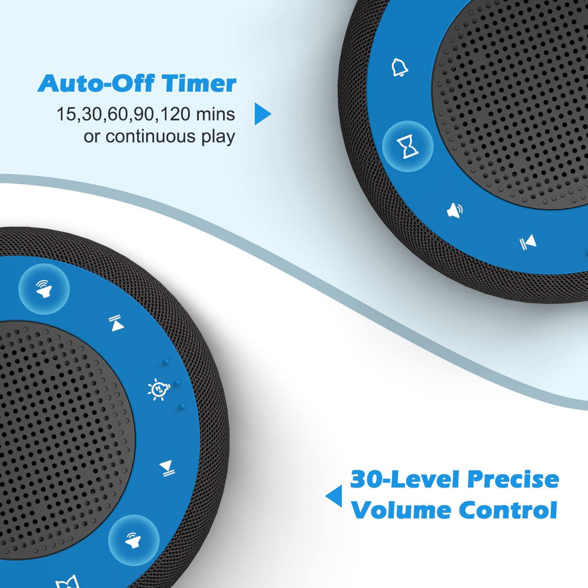 Buffbee Pro 2nd Gen| Sound Machine, Alarm Clock with Bluetooth Speaker