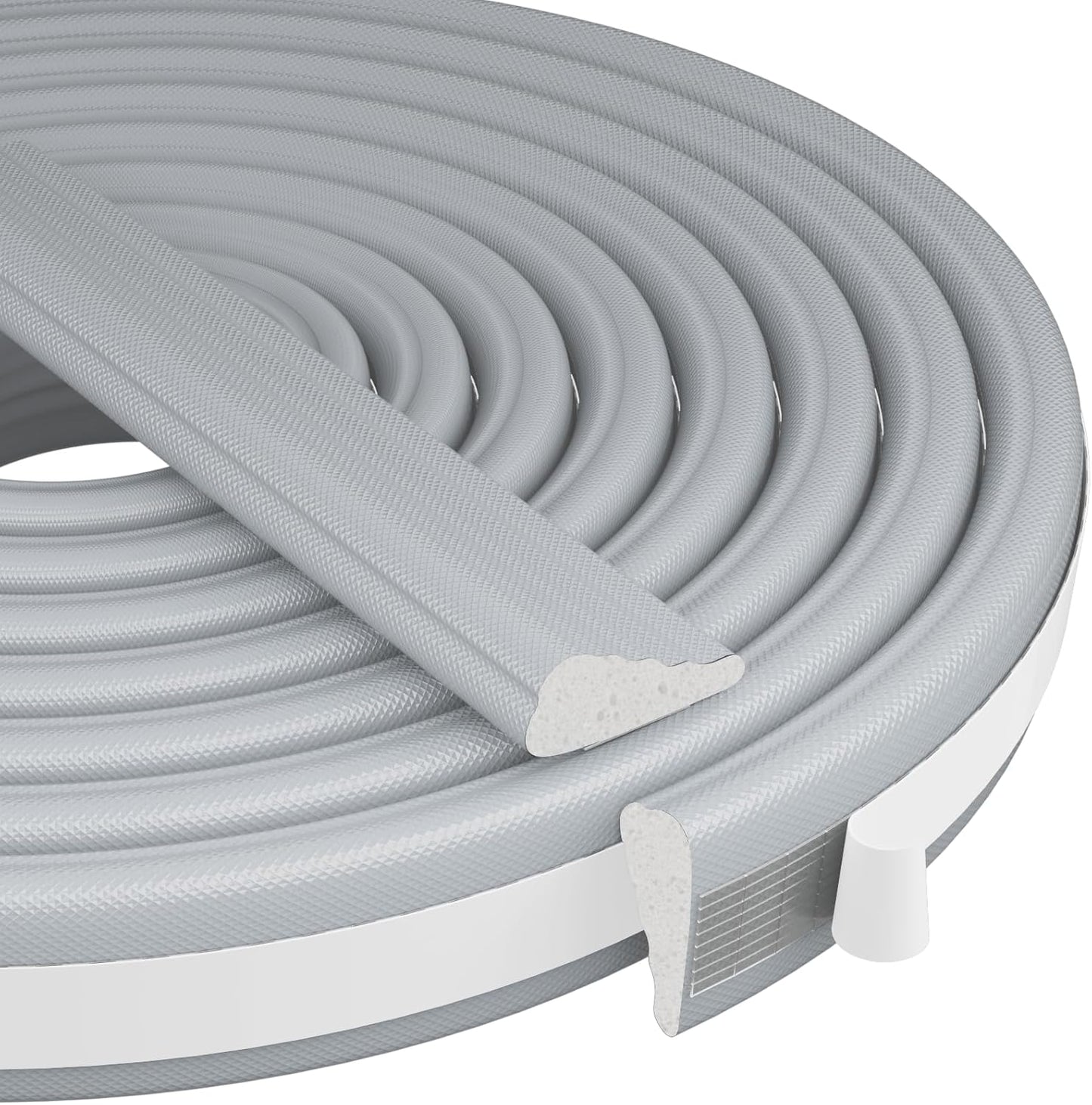 Kneelisa 118” Wedge-Shape Foam Window Weather Stripping Door Seal | Soundproofing Frame Winter Insulation Strip,Noise Cancelling Window Inserts,Door Gap Filler Light Blocker,White