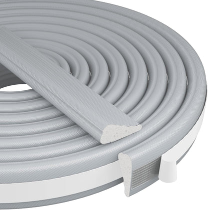 Kneelisa 118” Wedge-Shape Foam Window Weather Stripping Door Seal | Soundproofing Frame Winter Insulation Strip,Noise Cancelling Window Inserts,Door Gap Filler Light Blocker,White