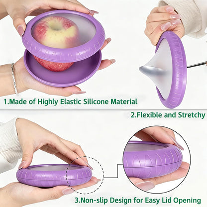 Avocado Saver and Onion Storage 4 Set - Reusable refrigerator avocado storage containers,for fridge Apples, Tomatoes, Tomato, Lemons for Ideal