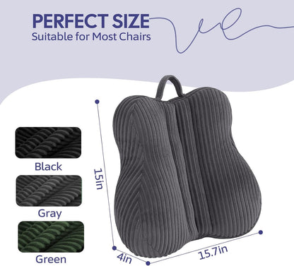 Lumbar Support Pillow for Couch, Back Support Pillow for Chair