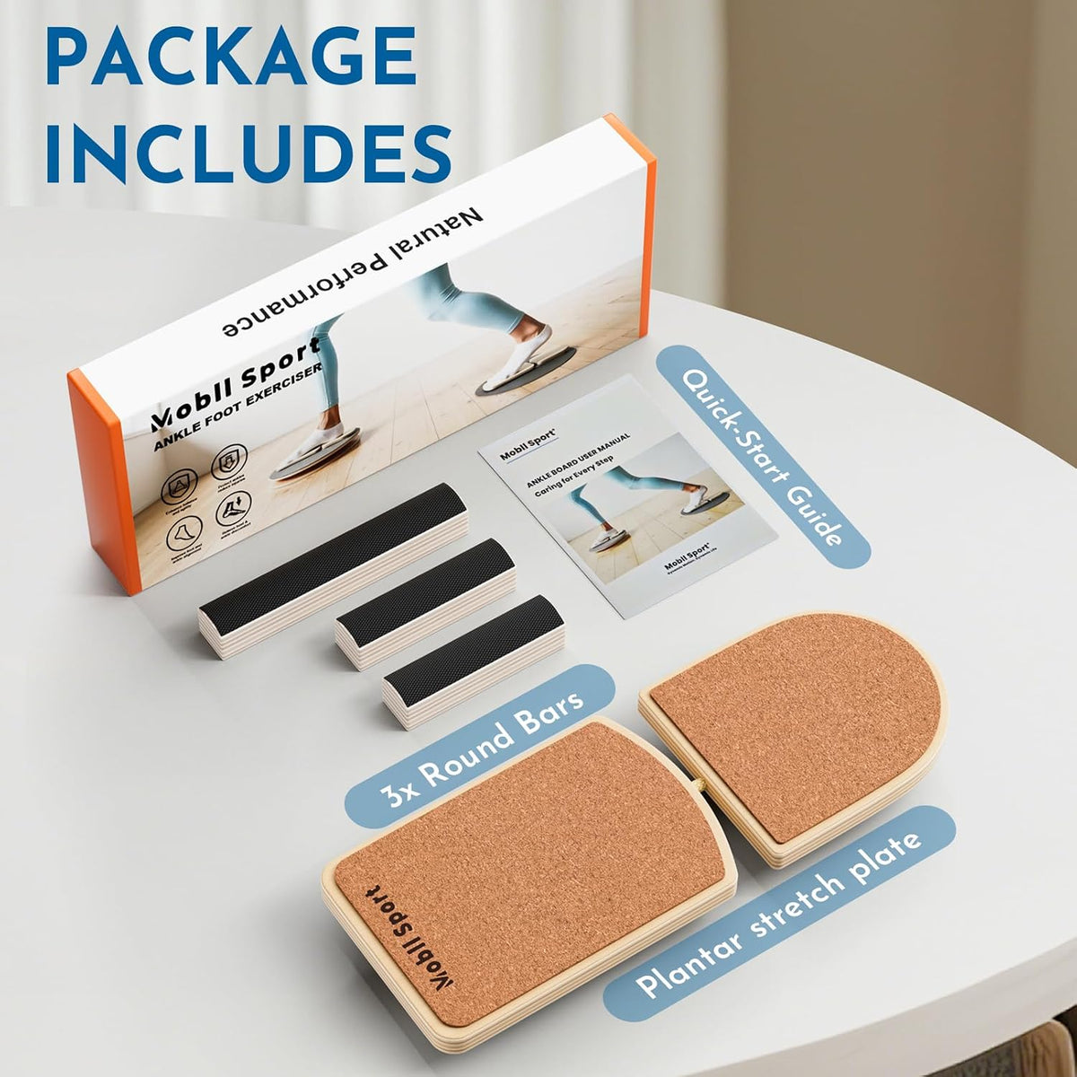 Cork Ankle Balance Board & Foot Strengthener