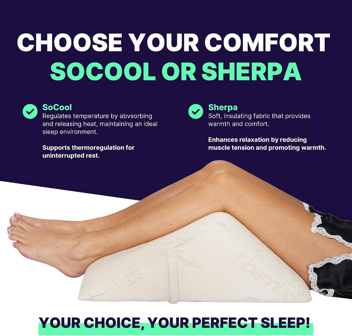 Back Support Systems The Angle Wedge Pillow – Leg & Knee Pillow Wedge for Sciatica Pain Relief, Body Pain, Lumbar Decompression – Sherpa Cover & Foam Cushion Bed Bolster for Lower Back Support, Large