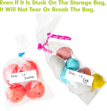 1000 Removable Food Labels, Water/Oil/Tear Resistant Blank Stickers with Perforation Line for Food Containers, Freezer, Fridge, Jars, Pantry, Organization (1” x 2”)
