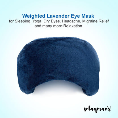 Weighted Lavender Eye Mask for Sleeping, Relaxation, Meditation & Self-Care – Aromatherapy Lavender Eye Pillow – Calming Spa Gift for Women, Men, Mom, Dad