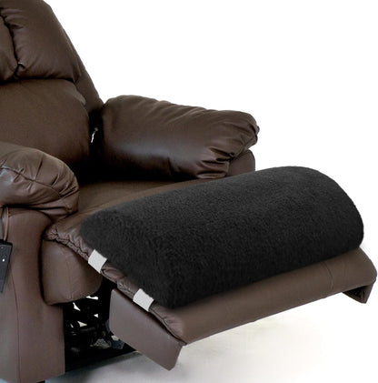 Wesiti Recliner Foot Pillow Cushion High Resilience Sherpa Memory Foam Bolster Sleeping Rest Multipurpose Half Roll Leg Pillow Suitable for Bed Chair Sofa Headrest Back Lumbar Leg Support(Dark Gray)
