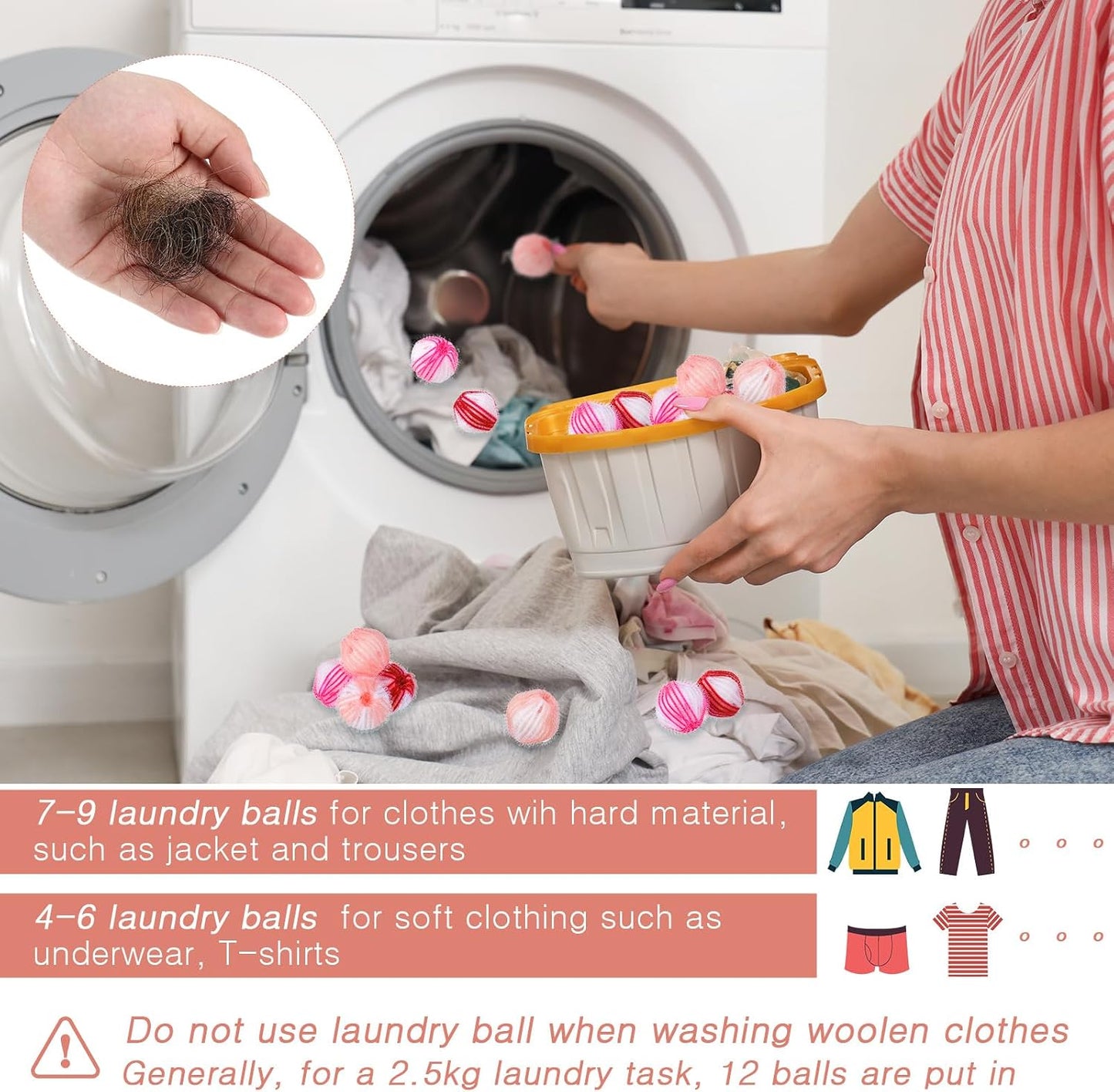 Blulu 18 Pieces Pet Hair Remover for Laundry, Classic Color | Reusable Washing Machine Hair Catcher Pet Dog Cat Fur Catcher Lint Remover from Laundry