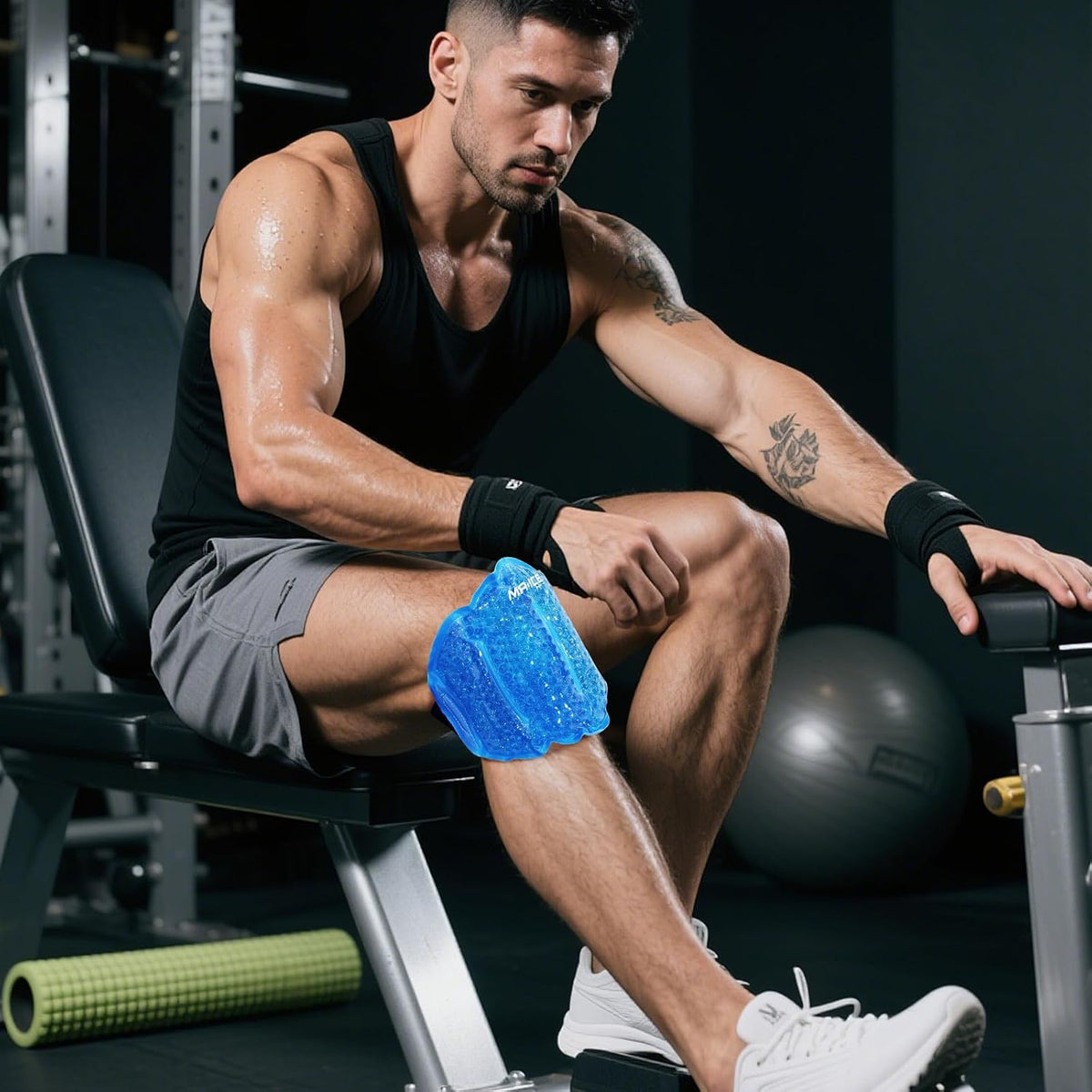 MR.ICE Knee Ice Pack Wrap 2 Packs,Reusable Ice Packs for Knee for Injuries