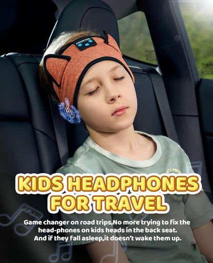 KIDSBAND Kids Bluetooth Headphones, Sleep Headband [Wireless & Wired Playback 2in1] Foldable Headphones for School/Travel/Tablet/Sleep