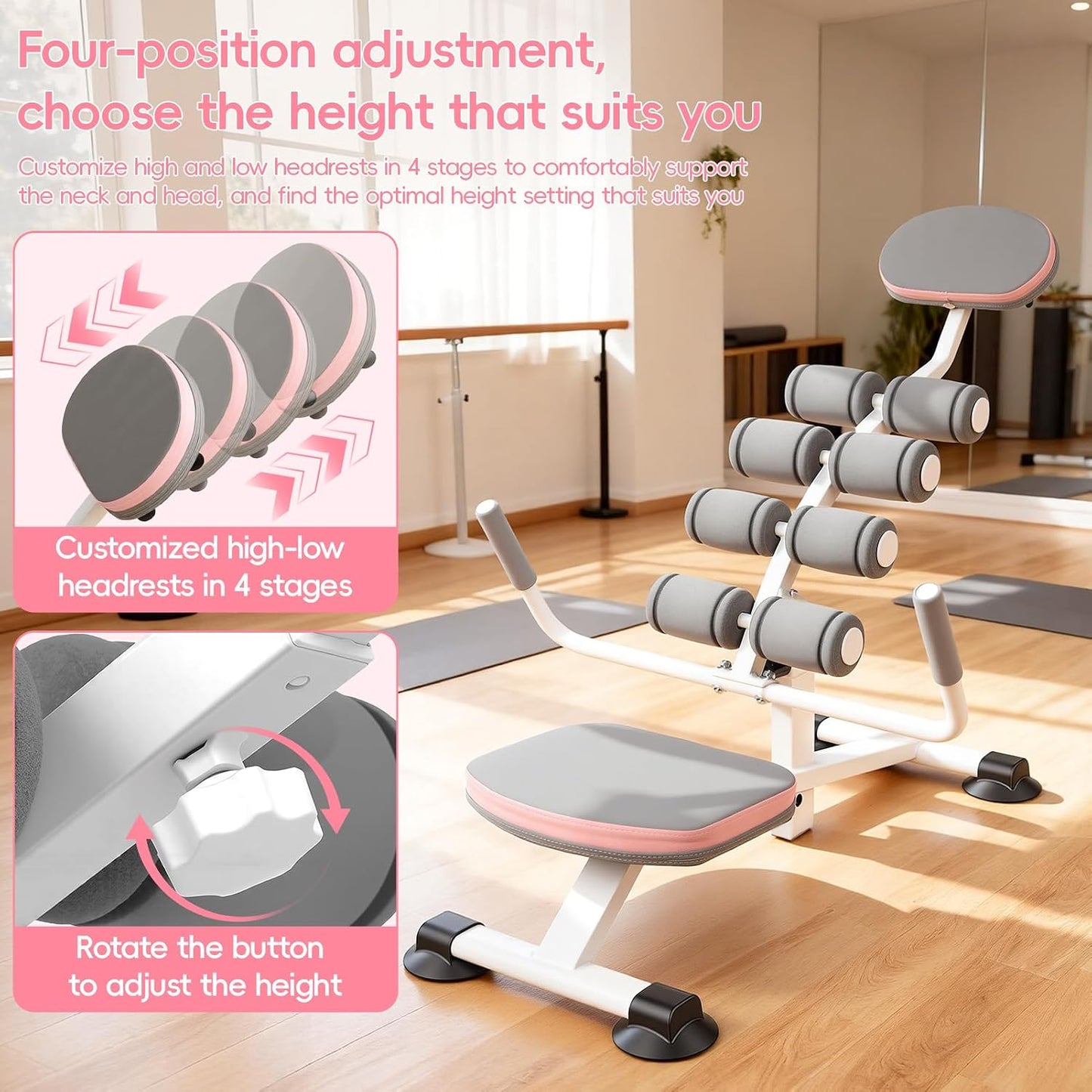Inversion Tables Mini Back Stretcher, 440lbs Capacity Decompression Table with Adjustable Angle, Ergonomic Contour Design, Portable Inversion Table for Back Pain Home Gym Adults