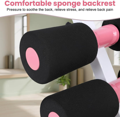 Mini Inversion Table, Compact Foldable Back Stretcher, Relieve Back Pain, Spine Decompression Chair, Heavy-Duty Steel Frame Yoga Inversion Stool, 350lbs Weight Capacity