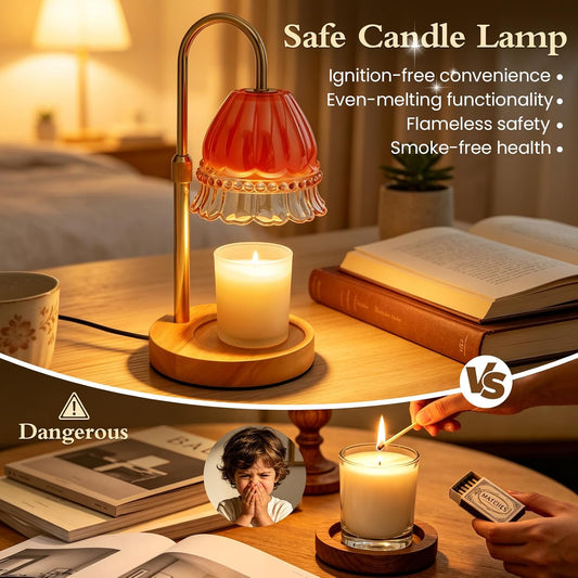 Candle Warmer Lamp with Timer,Birthday Gifts for Women Home Decor