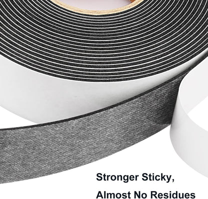 2 Rolls Foam Seal Tape for Door Window Insulation, Soundproof and Shockproof Foam Adhensive Strip, 3/8" Wx3/16 T Single Sided Foam Tape, Cold Air and Draft Closed Cell Seal Strip,Total 32FT