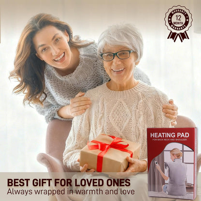 Heating Pad for Neck and Shoulders and Back - Electric Heating Pad for Pain Relief with 6 Heating Levels & 4 Time Setting, Christmas Birthday Gifts for Women Men Dad Mom Elderly (20" x 24")