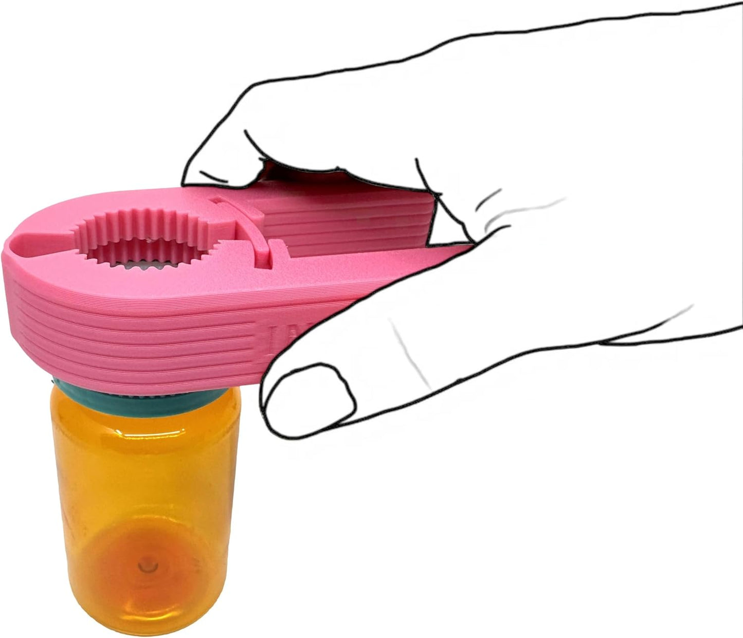 V7 Water Bottle Opener for Seniors Ergonomic Design Weak Hands Arthritis Friendly Twist Cap Remover Kitchen Gadget Handy Lightweight Utensil (Pink)