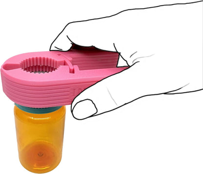 V7 Water Bottle Opener for Seniors Ergonomic Design Weak Hands Arthritis Friendly Twist Cap Remover Kitchen Gadget Handy Lightweight Utensil (Pink)