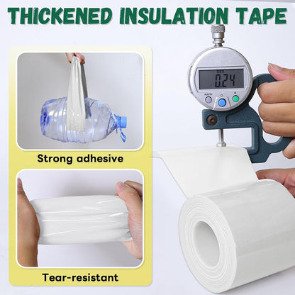 Window Sealing Tape, 20 Mil Thick Window AC Insulation Sealing Draft Tape | 3 inch X 33 FT, Blocker for Cold Heat Air, Waterproof Tape for Repair, Heavy Duty No Residue (Clear)