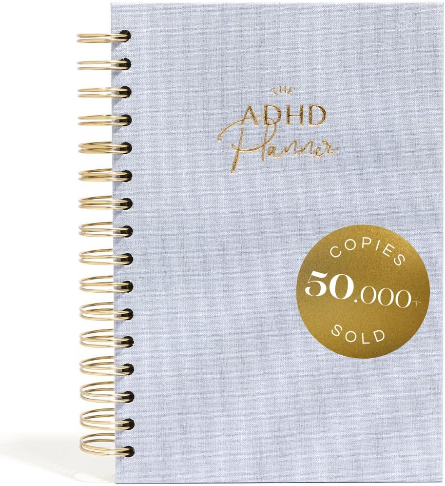 The ADHD Planner for Adults - Undated Daily & Weekly ADHD Journal for Disorganized People, 90 Days - Habit Tracker, Record Emotions & Mood - Academic Goals - Structure & Focus for Adults Brains