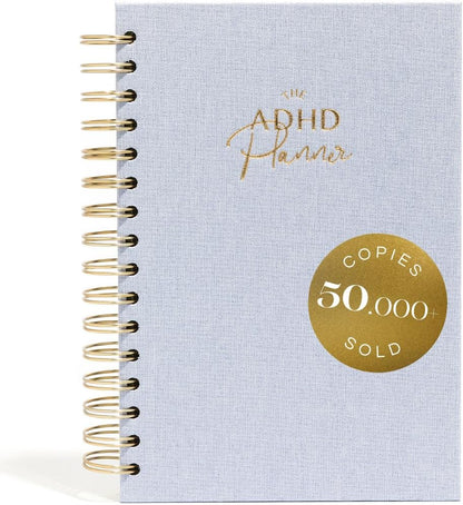 The ADHD Planner for Adults - Undated Daily & Weekly ADHD Journal for Disorganized People, 90 Days - Habit Tracker, Record Emotions & Mood - Academic Goals - Structure & Focus for Adults Brains