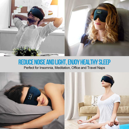 MUSICOZY 3D Sleep Headphones Bluetooth 5.4 Sleep Mask with HD Speakers