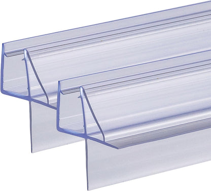 2-Pack ShowerDoor Bottom Seal 3/8" x 36" Polycarbonate Frameless Ultra Clear Shower Door Seal Strip for Glass Doors Stop Leaks and Create a Water Barrier Replacement Shower Cubicle