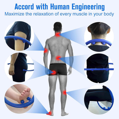Trigger Point Massage Tool, Manual Back & Neck Massager Stick | Manual back massagers for neck & shoulder massage. Precision s-hook release tool provides deep tissue muscle knot pain relief