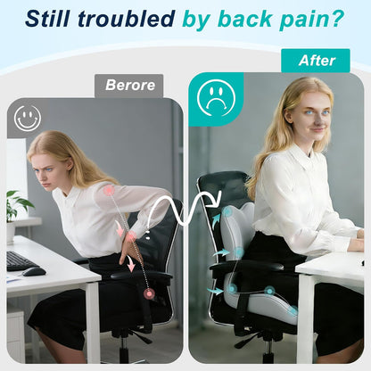 Seat Cushion for Office Chair, Ergonomic Cushion with Lumbar Support Pillow