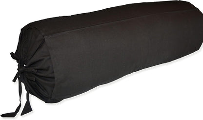 Saffron HANDICRAFTS Cotton 240TC - Bolster Cover Full Round Removable Cover for Neck Roll, Leg Rest,Yoga Practice, Meditation, Bed Sofa Couch (Teal Blue, 8"x24"(20 cm x 60 cm))
