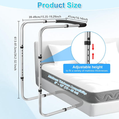 Blanket Lifter for Feet, Non-Slip Blanket Lifters for Foot of Bed, Adjustable Height with 4 Clips, Aluminum Bed Cradle for Feet Legs Ankles, Sleep Comfort & Surgery Recovery - Easy Assembly