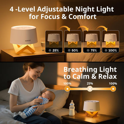 AIRSEE White Noise Sound Machine for Baby Adults, Home Office Travel