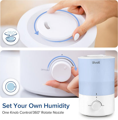 Levoit Top Fill Humidifiers for Bedroom, 2.5L Tank for Large Room, 25dB