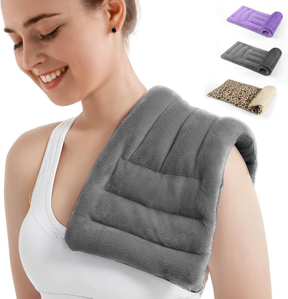Microwave Heating Pad for Pain Relief, 8 x 18 Grey