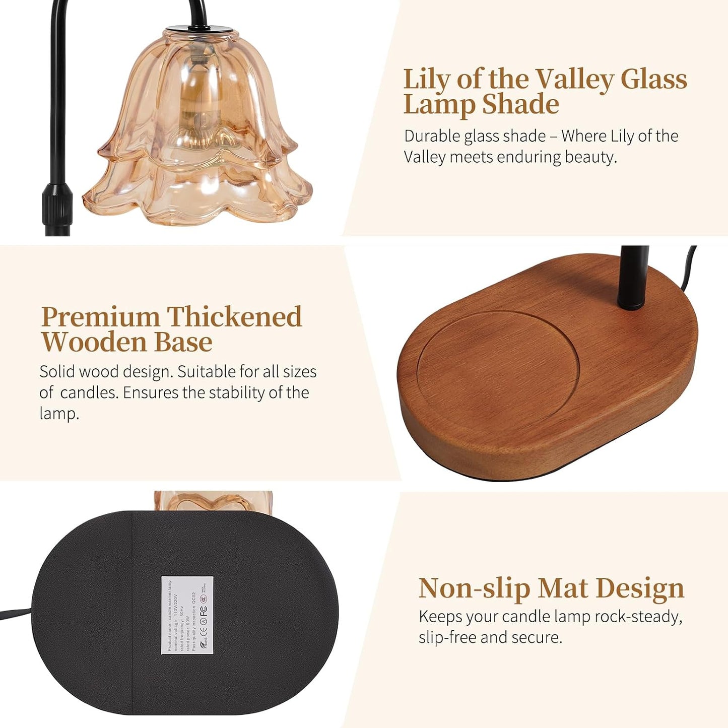 Flower Candle Warmer Lamp with Timer - Dimmable Electric Candle Lamp, Birthday Gifts for Women Mom, House Warming Gifts New Home Decor, Adjustable Wax Wamer Light for Jar Candles