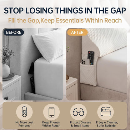 Bed Wedge Gap Filler, Wedge Pillow for Headboard Gap, King Size