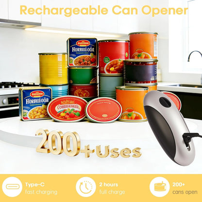 Electric Can Openers in 2026: Automatic Can Opener Electric with Rechargeable. The Can Opener Creates A Smooth Edge, Making It The Best Gift for Seniors And Kids. White