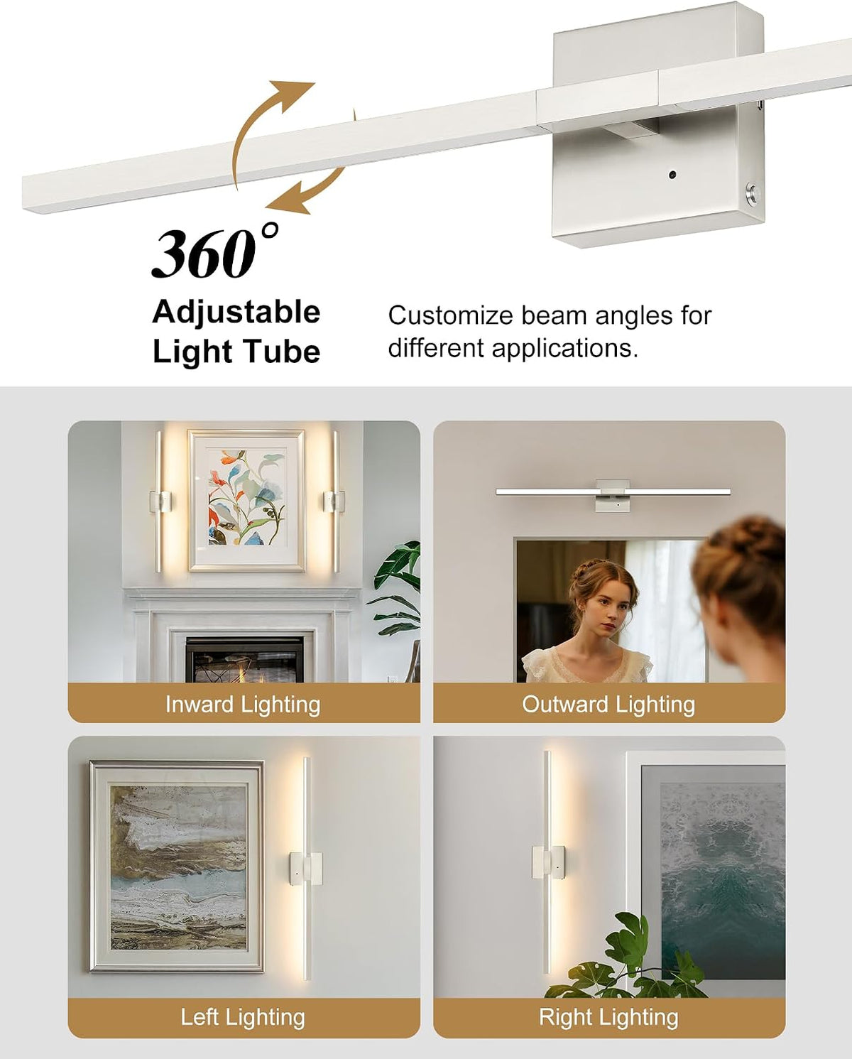 Rayogale Black Battery Operated Wall Sconce with Remote Control 8000mAh