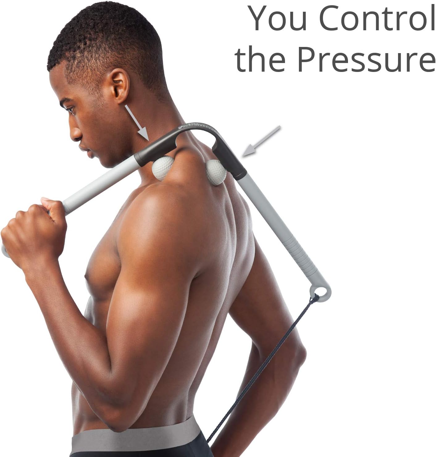 Body Back AccuMassage Tool - Neck Massager for Pain Relief Deep Tissue | FSA Eligible Dual Pressure Point Massage Tool, Easy Assembly Golf Ball, Shiatsu Neck Massager for Deep Tissue Pain Relief