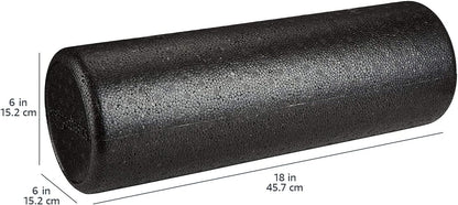 Amazon Basics High-Density Foam Roller for Exercise and Recovery, 18 Inches, Black