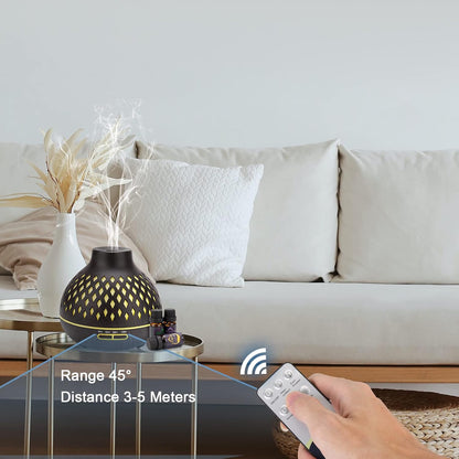 SPLITSKY 400ml Aromatherapy Diffuser with 6 Essential Oils and Timer | Quiet ultrasonic diffuser with 7-color LED lighting, timer options and waterless auto shut-off for bedrooms and offices.