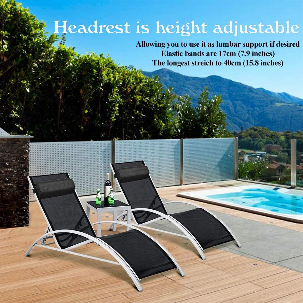 C-CHAIN Zero Gravity Chair Pillow Replacement Pillow Universal Headrest Neckrest Pillow Neck Pillow for Folding Chair (1 pc)