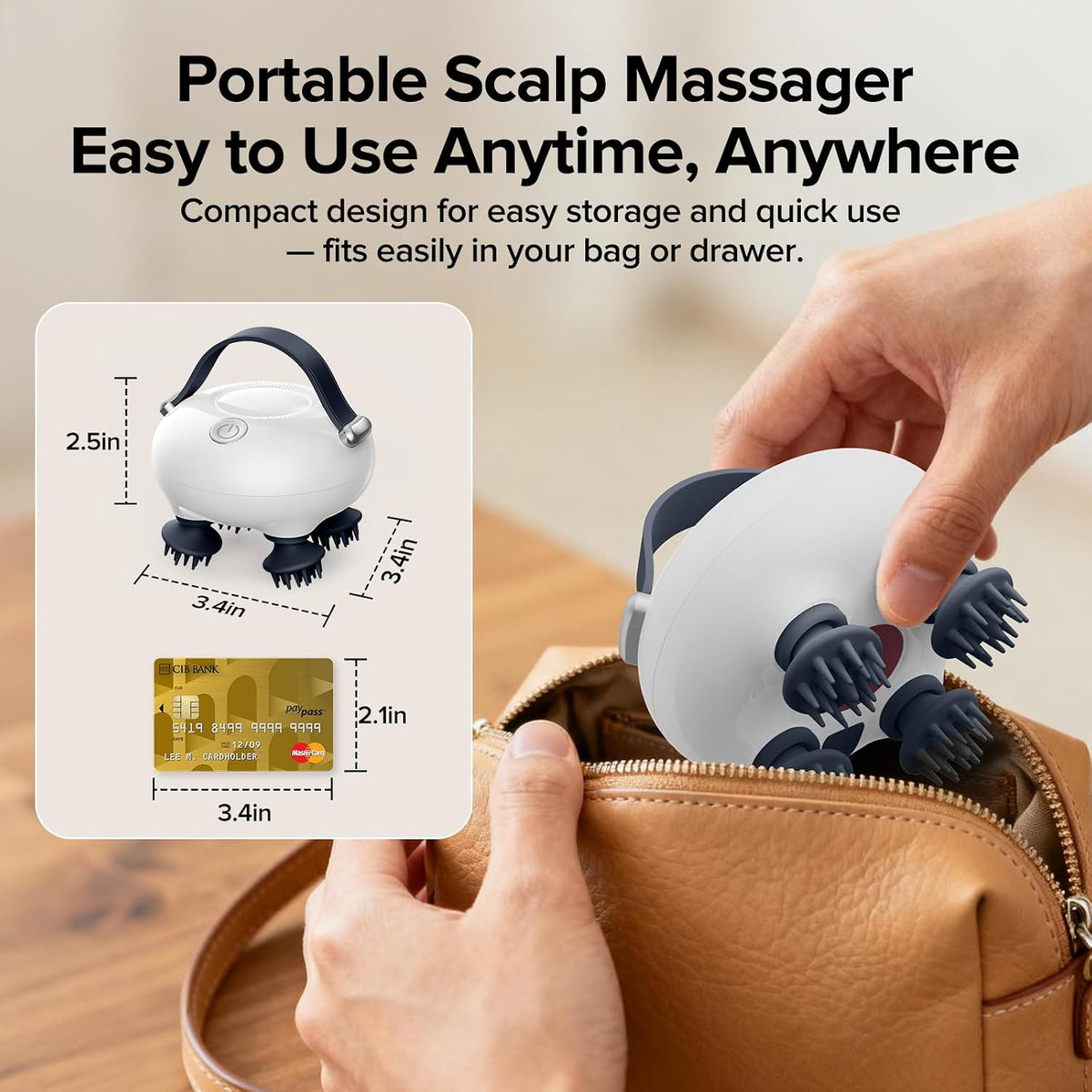 Scalp Massager, Head Massager Scalp with Tangle-Resistant Design