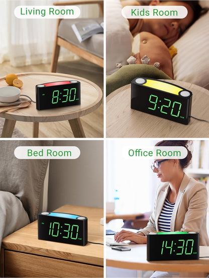 Vibrating Alarm Clock for Heavy Sleepers with Bed Shaker, 3 Wake-Up Modes
