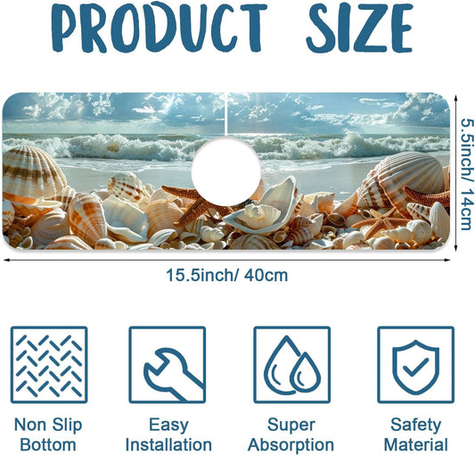 Faucet Mat for Kitchen Sink Absorbent Splash Guard Bathroom 23.5"X5.5"
