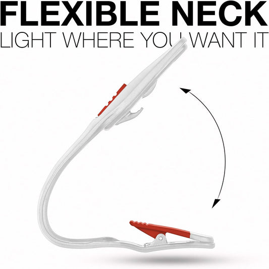 Energizer Clip-on Book Light for Bed, LED Reading Light for Books & Kindles, 25 Hour Run Time, Kindle & Book Lamp (Batteries Included), White