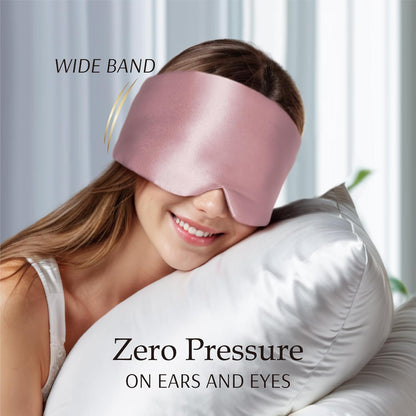 Zenssia 100% Mulberry Silk Sleep Mask Eye Mask for Men and Women, Light Plum