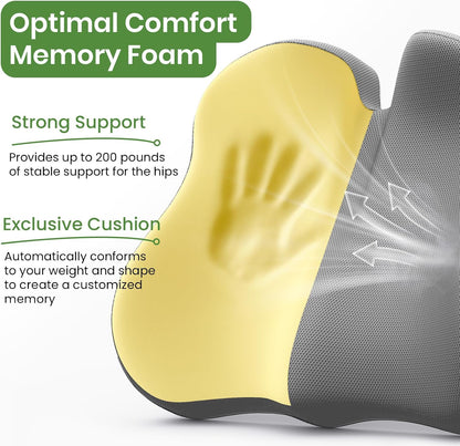 A-Pce Ergonomic Seat Cushion, Non-Slip Seat Cushion for Office Chair, Black