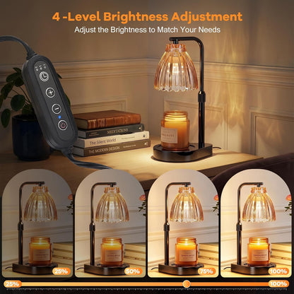 Gifts for Women, Candle Warmer Lamp with Adjustable Height, Timer & Dimmer, Birthday Gifts for Women, Elegant Gift Box & Greeting Card, Candle Lamp with 2 Bulbs for Home Decor/Bedroom/Office